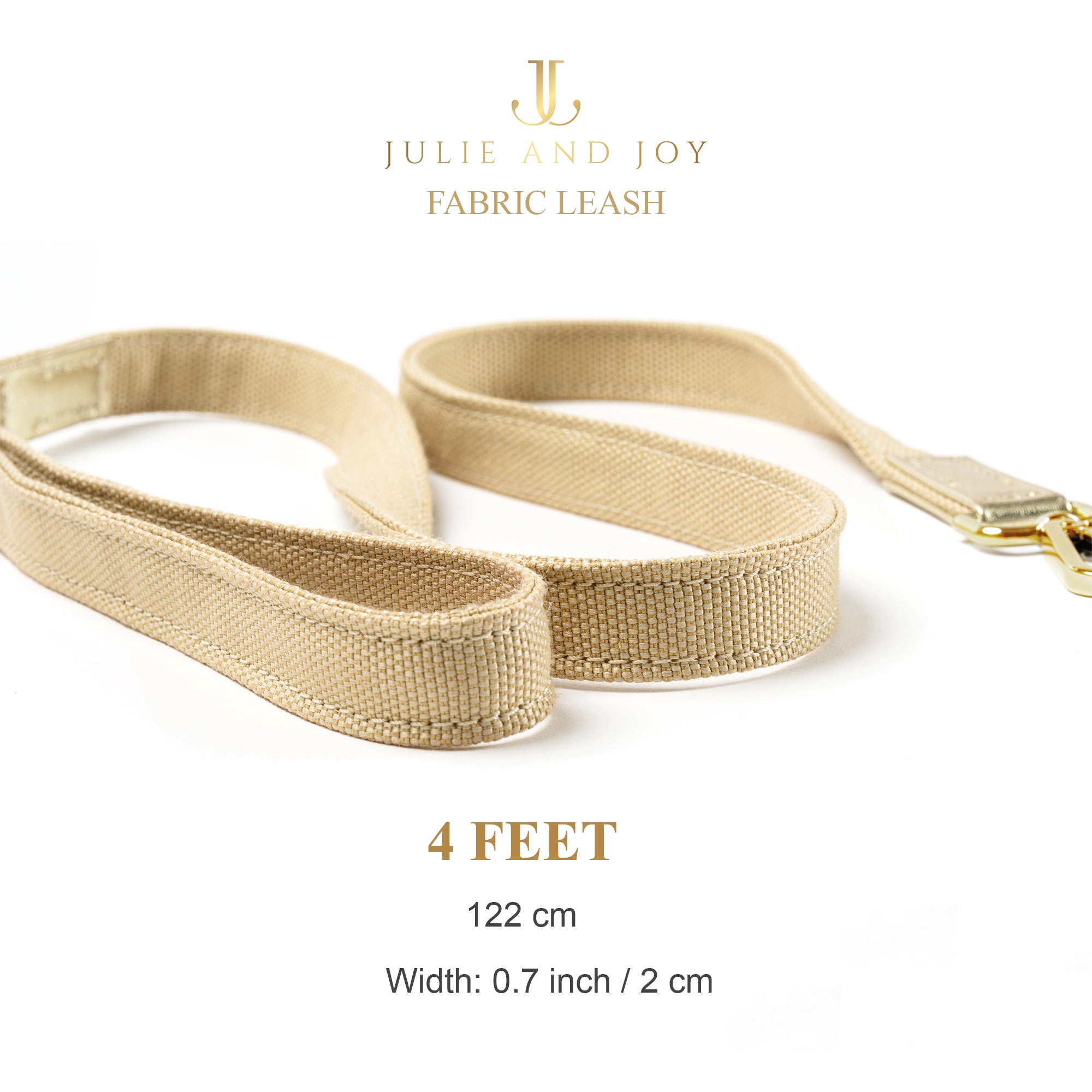Premium Fabric Gold ITALIAN LEATHER LEASHES For Dog