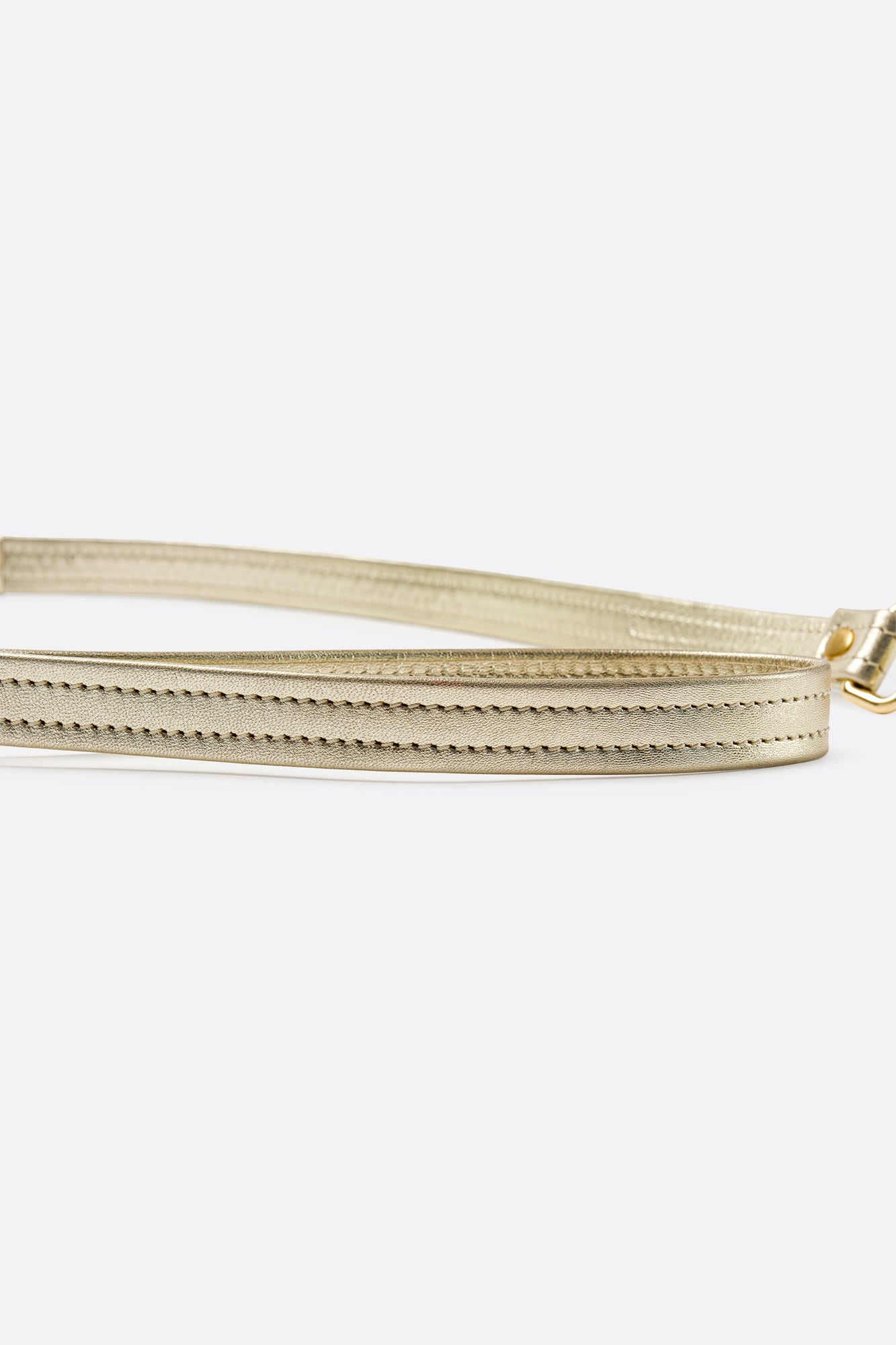 ITALIAN Genuine Gold LEATHER LEASH For Dogs Handcrafted with a Bow Gold Hardware