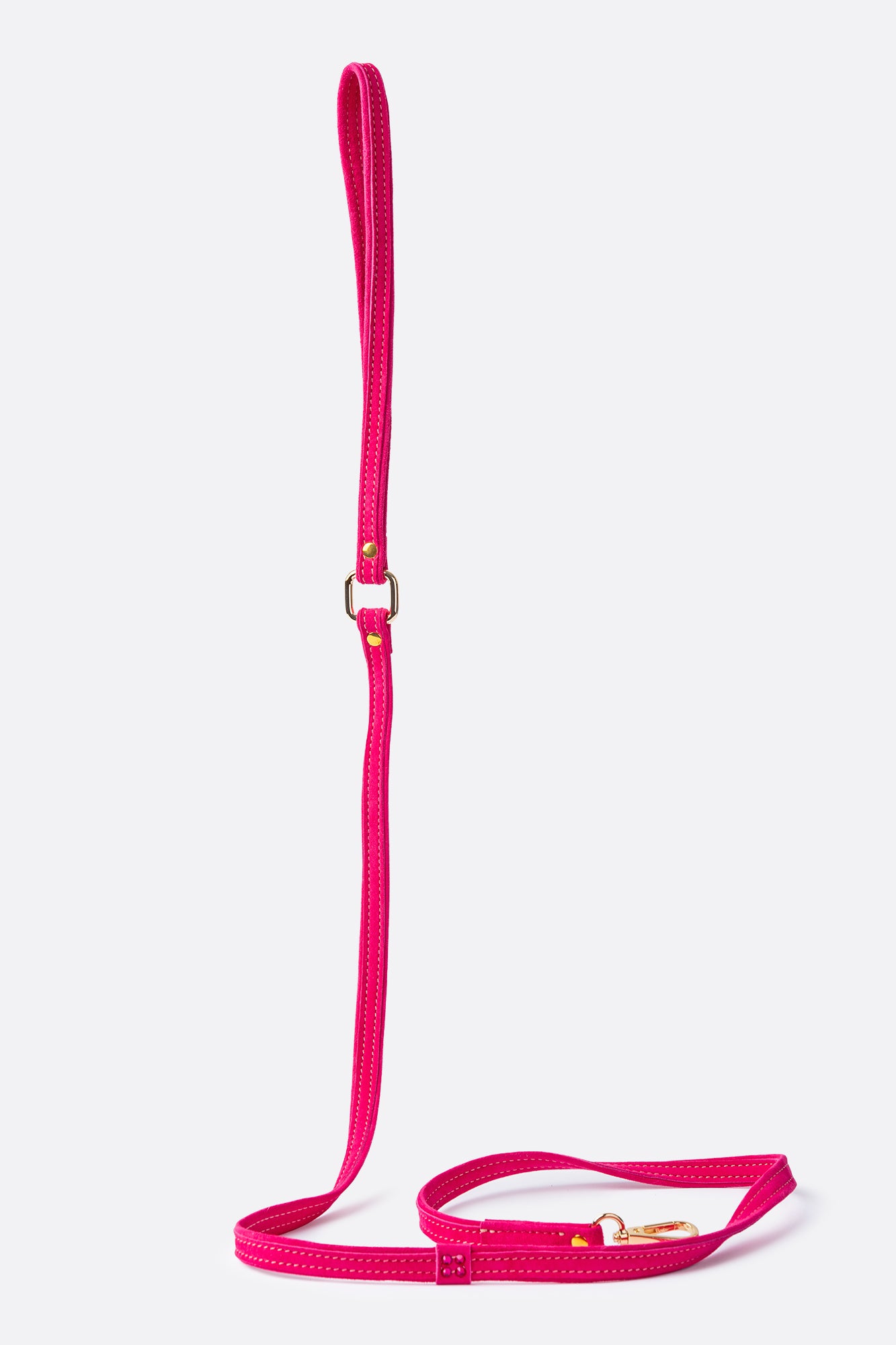 PINK Velvety Touch Italian SUEDE LEASH For Dogs