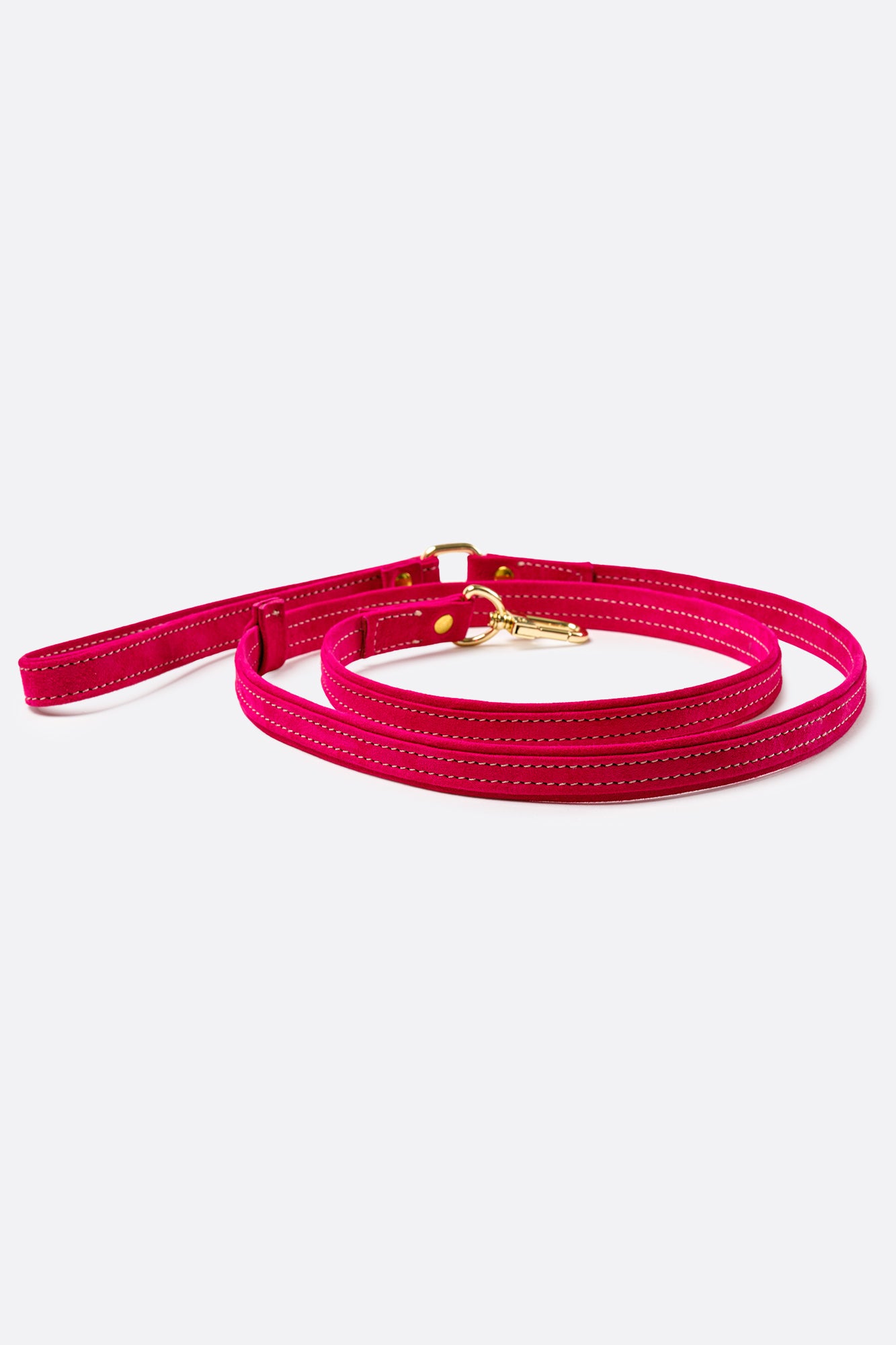 PINK Velvety Touch Italian SUEDE LEASH For Dogs