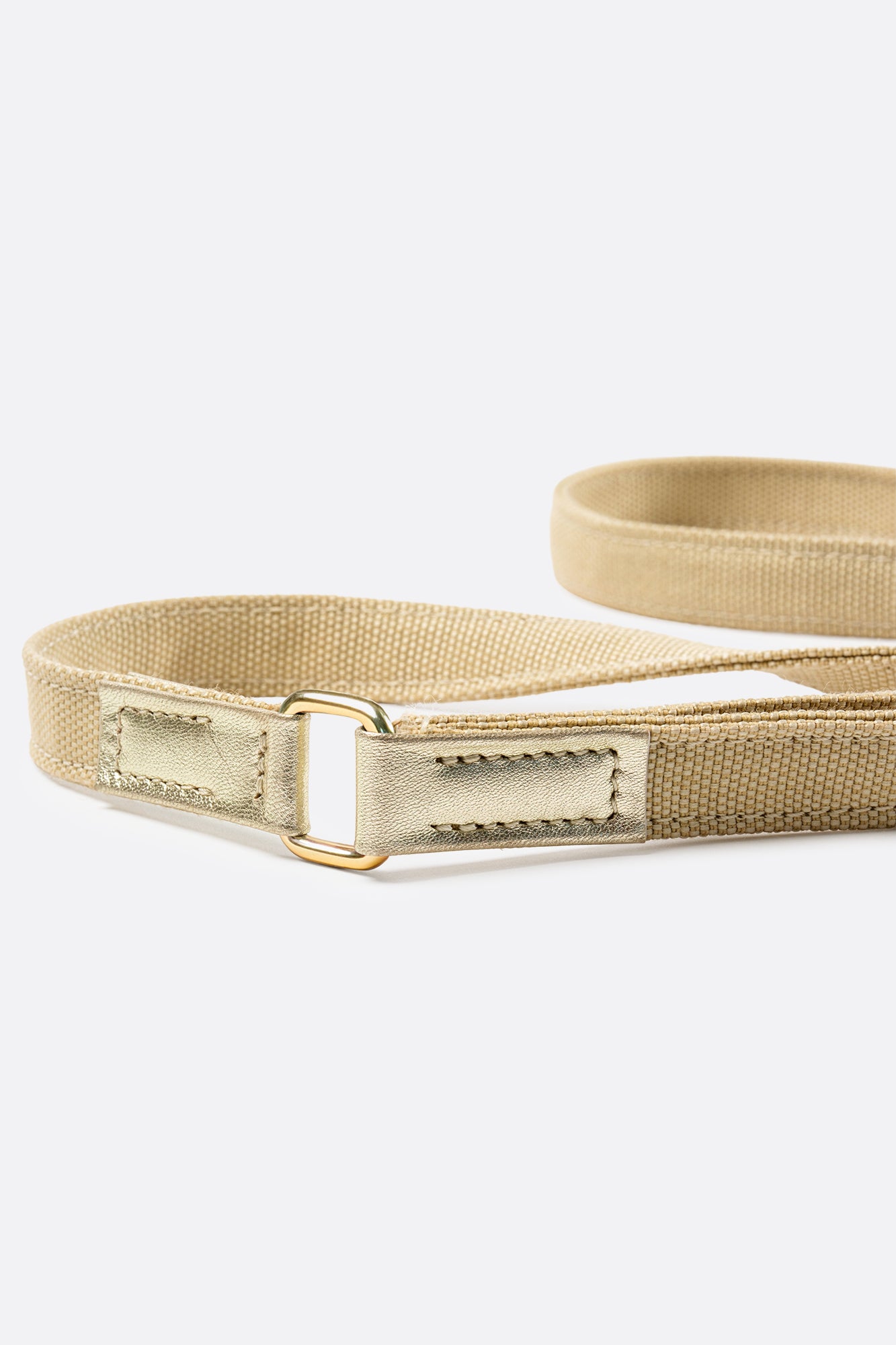 Premium Fabric Gold ITALIAN LEATHER LEASHES For Dog