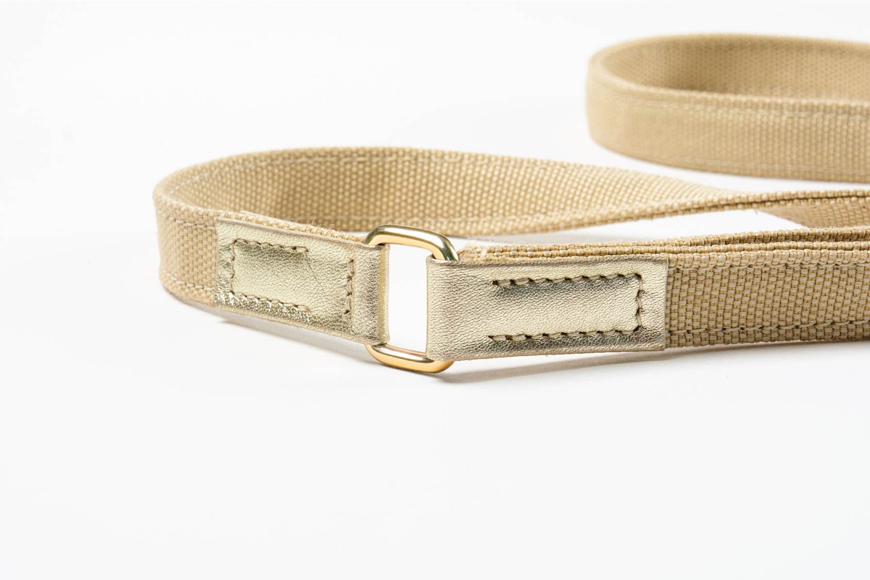 Premium Fabric Gold ITALIAN LEATHER LEASHES For Dog