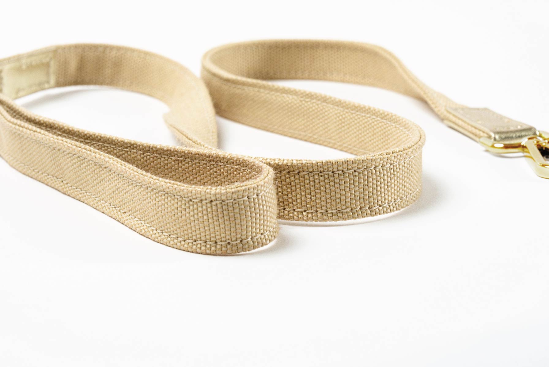 Premium Fabric Gold ITALIAN LEATHER LEASHES For Dog